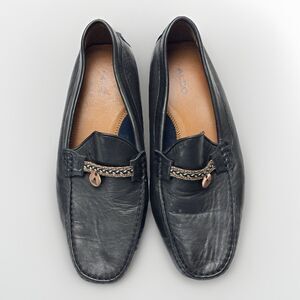 Size 9.5 - Aldo Men’s Black Leather Loafers